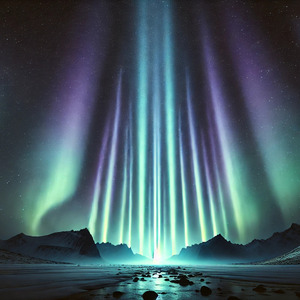 夜空を貫く癒しのビーム