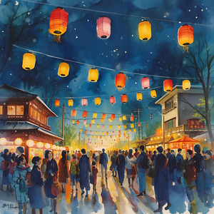 祭りの終わりの光