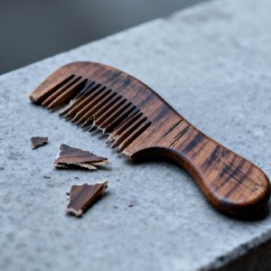 断齿的梳子