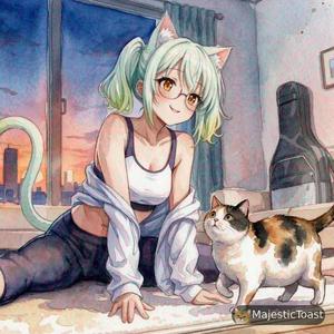 猫のいる暮らし (Jazz)