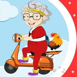Meine Oma fährt im Hühnerstall Motorrad