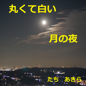 丸くて白い月の夜