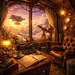 Steampunk Airship Cabin