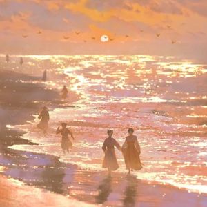 雨霁黄昏薄 烟笼软风轻