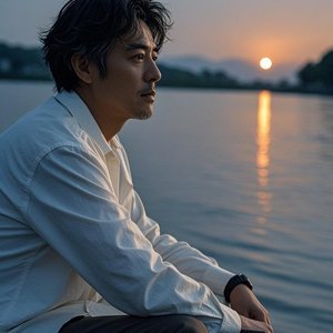 眼泪滴落在嘴角