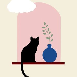 傻傻地望着窗外