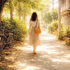 路口刚好是晴天