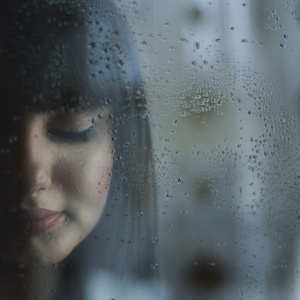 Birds Bathing In Rainstorm