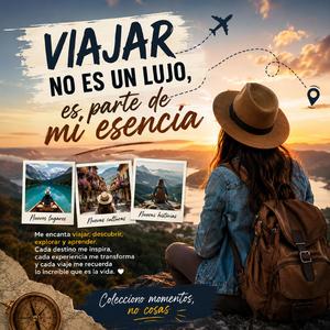 Viajar no es un lujo, es parte de mi esencia