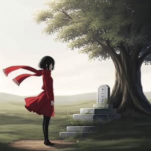 记忆的红色围巾