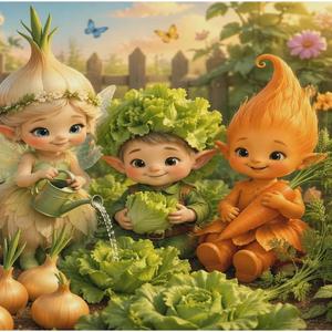 Magiczny ogród skrzatów i wróżek-warzywna piosenka