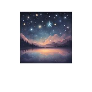 流れ星の夜空に