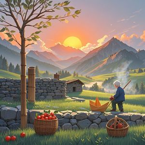 远山有霞光-瘦瘦的蚂蚁