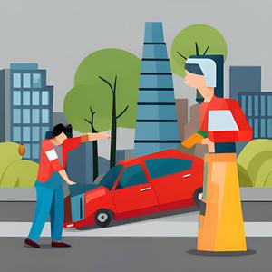 事故っちゃった：Car accident