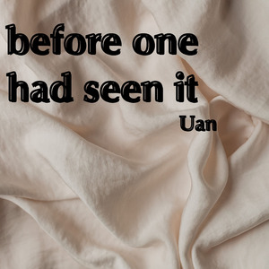 before one had seen it