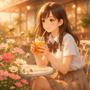 かわいいミツバチ がんばってね