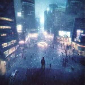 下雨天（雨滴随风掉落，变化出节奏）