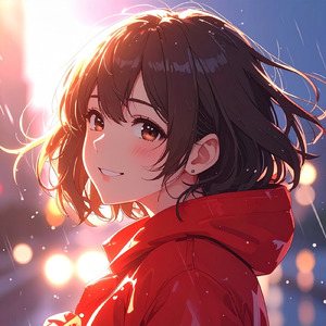 土砂降りの雨の中