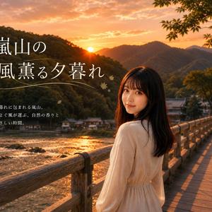 嵐山の風薫る夕暮れ