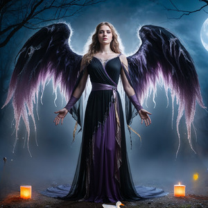 静かな夜の深い森