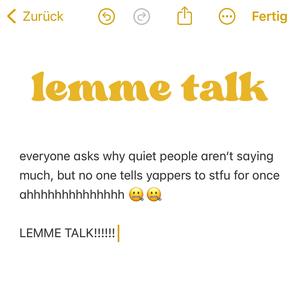 lemme talk (sped up)