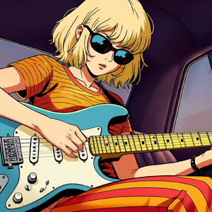 Night Ride through the Neon City Roads