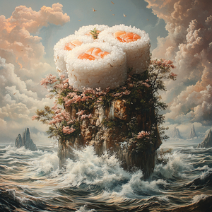 Melodic Waves: Crimson Symphony