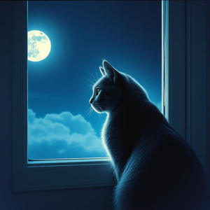 ロシアンブルーの静かな月影