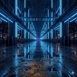 Néons bleus infinies