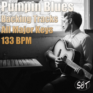 Pumpin Blues Guitar Backing Track in E Major 133 BPM