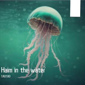 Jellyfish happy swimming.