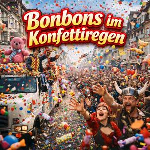 Bonbons im Konfettiregen