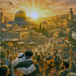 Auringonnousu Jerusalemissa