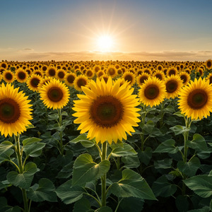 太陽とひまわり