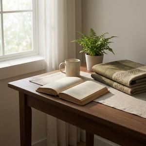Open Book on the Study Desk