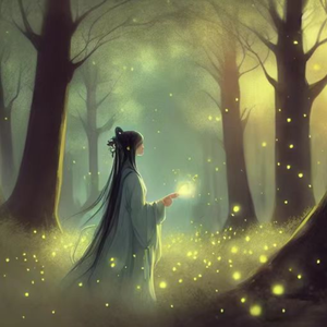 夜、萤火虫和你