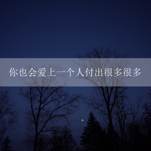你也会爱上一个人付出很多很多