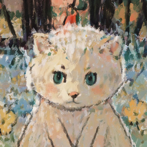 两个人，一只猫