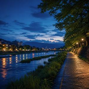 Blue Evening Kamogawa