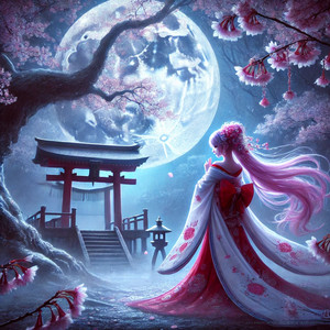 千年桜と巫女の詠