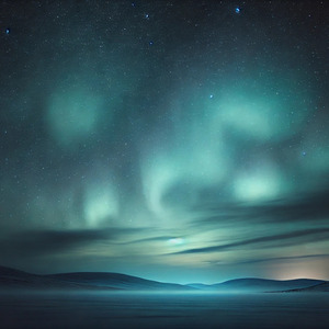 夜空に溶ける静寂の光