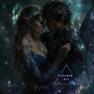 Mceleste_art (Feyre and Rhysand)