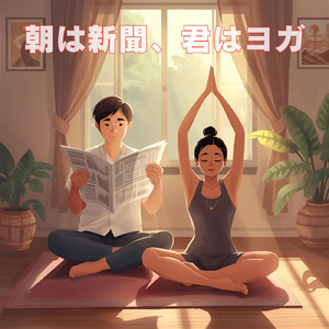 朝は新聞、君はヨガ