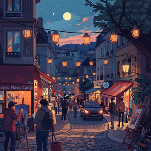 La nuit tombe sur Paname les lampadaire
