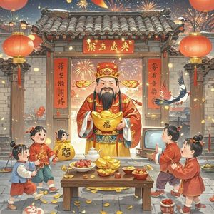 财神登门福满堂