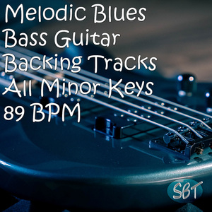 Melodic Blues Bass Guitar Backing Track C Minor 89 BPM