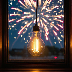 石神井の空、花火の向こう