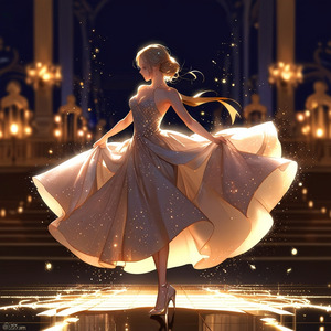 夜風に揺れるシルエット