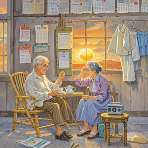 老屋夕阳谣