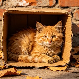 流浪小橘猫